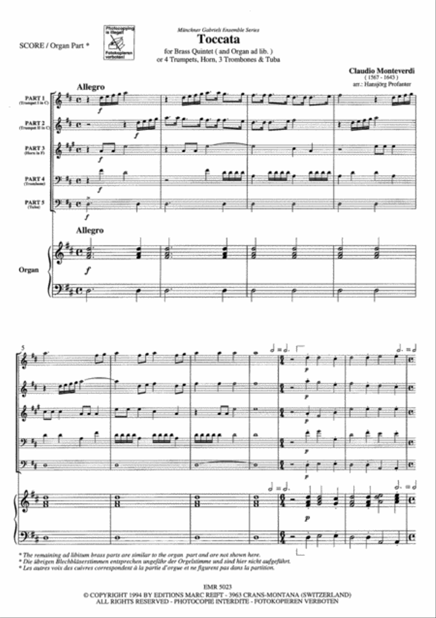 Toccata Toccata Brass Ensemble scores gallery preview page 5