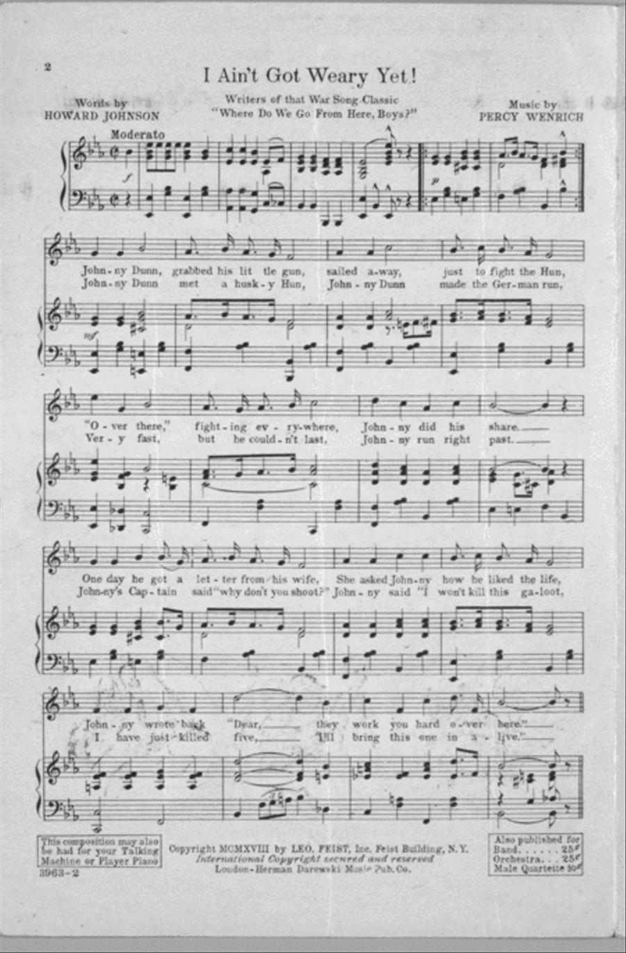 I Ain't Got Weary Yet Voice scores gallery preview page 2