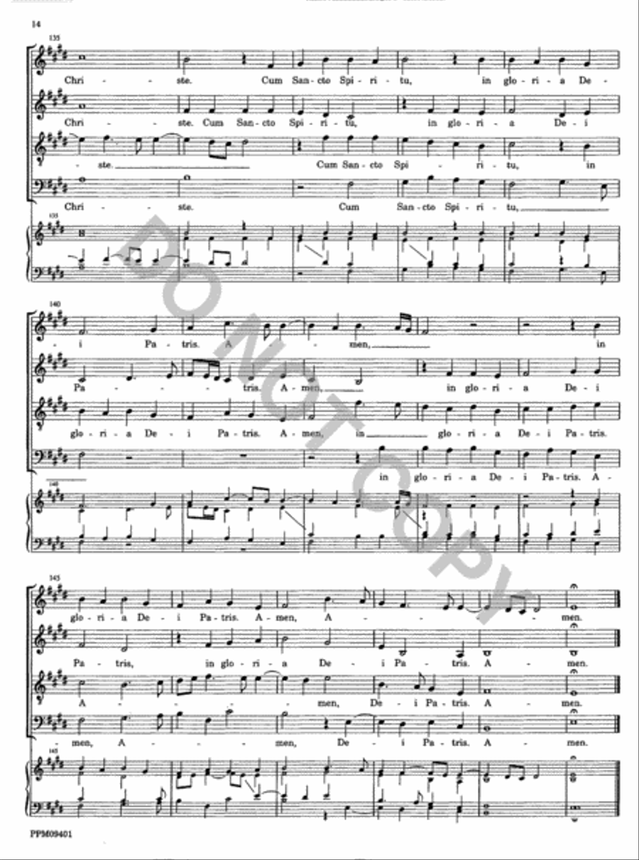 Missa Descendit Angelus Domini 4-Part scores gallery preview page 15