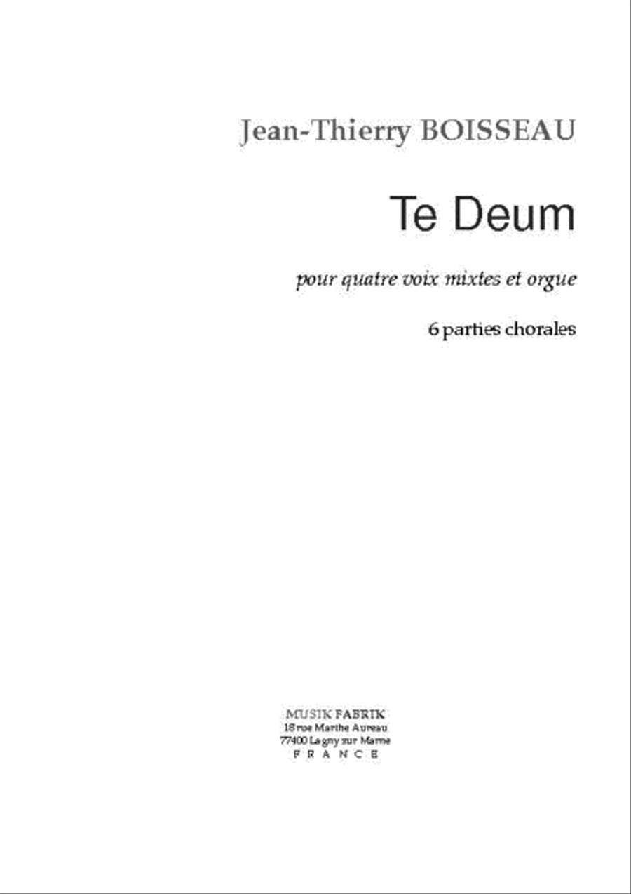 Te Deum Te Deum 4-Part scores gallery preview page 1