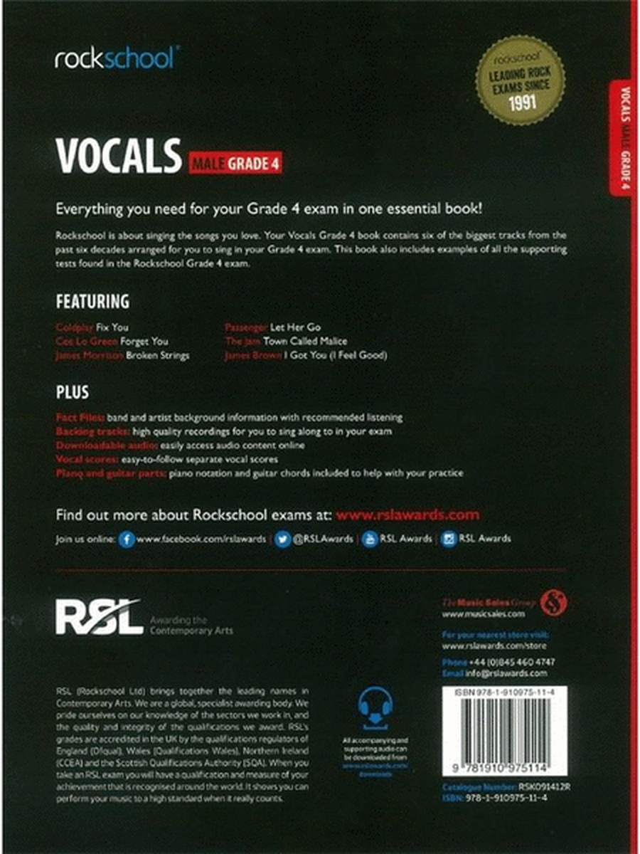 Rockschool: Vocals Grade 4 - Male (2014)