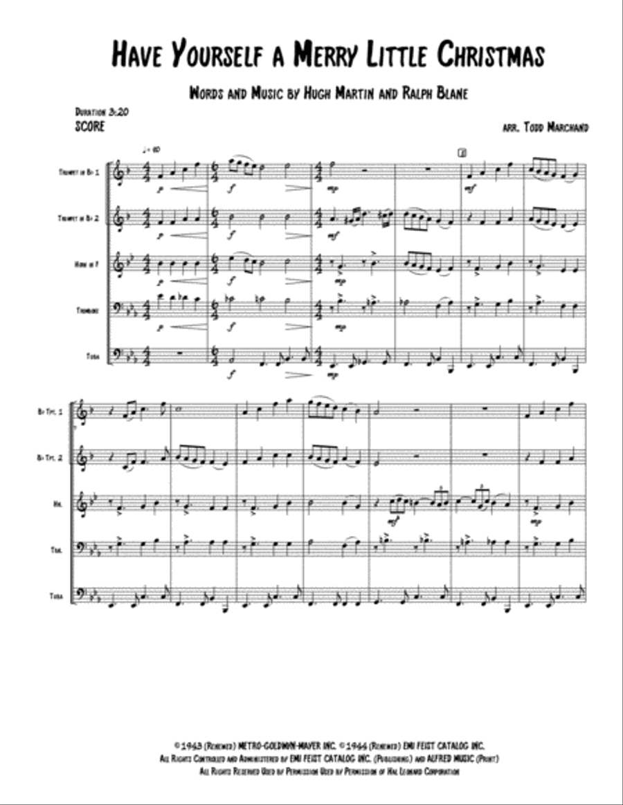 Have Yourself A Merry Little Christmas from MEET ME IN ST. LOUIS School and Community scores gallery preview page 2