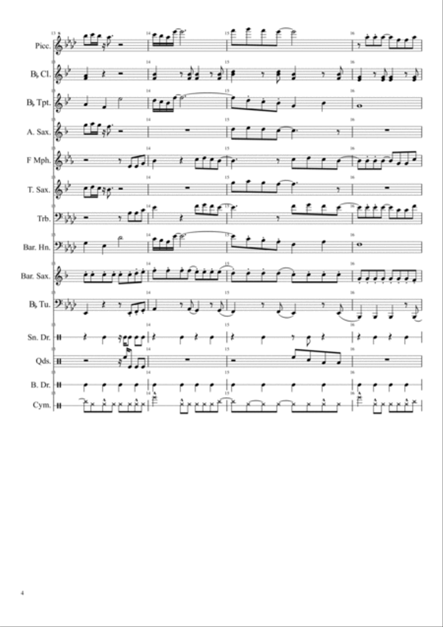 20 Dollar Nose Bleed Marching Band scores gallery preview page 4