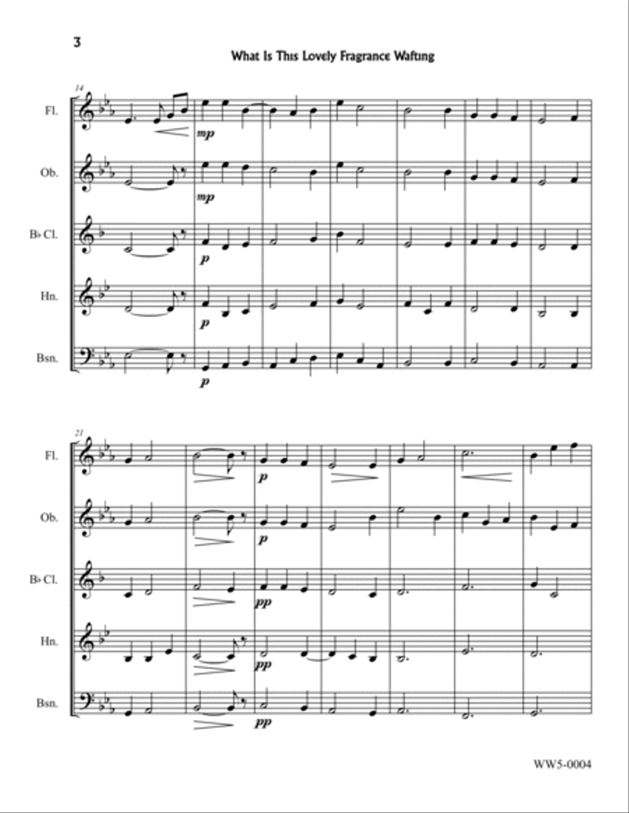 What Is This Lovely Fragrance Wafting? (Quelle est cette odeur agréable?) Small Ensemble scores gallery preview page 3
