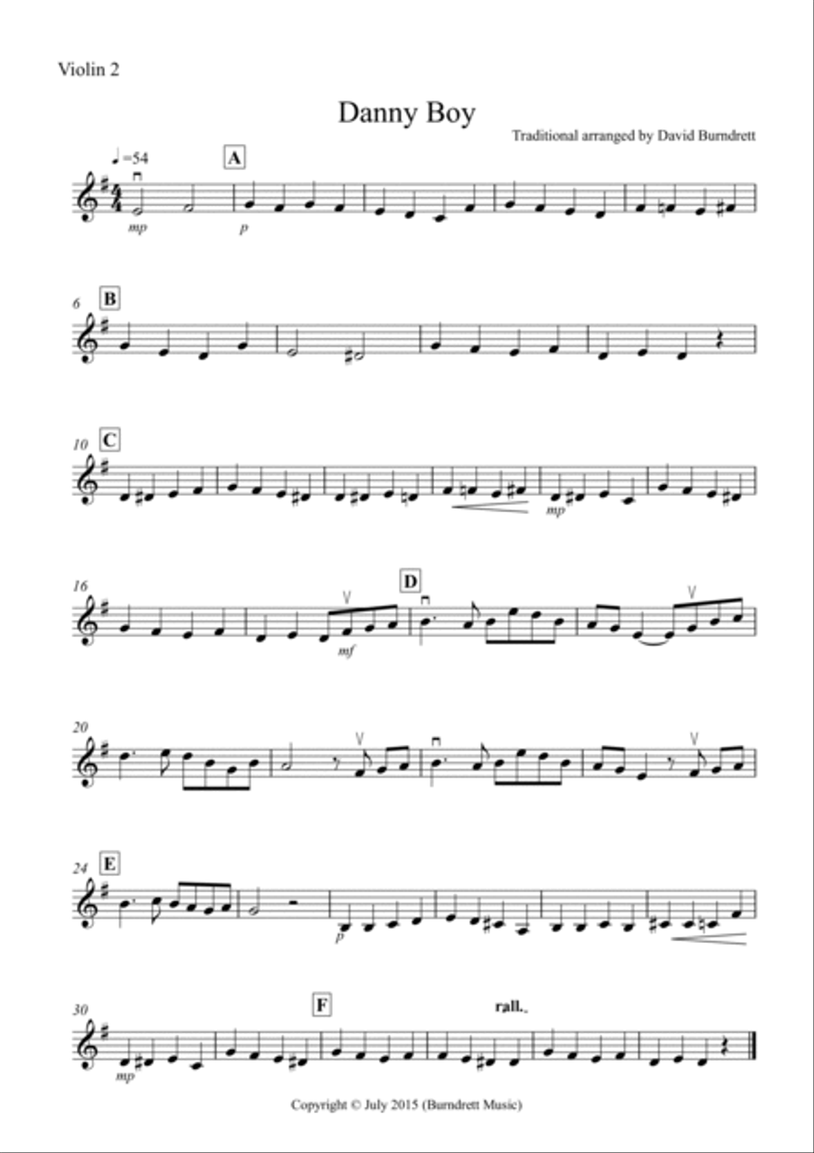 Danny Boy for Sting Quartet String Quartet scores gallery preview page 4