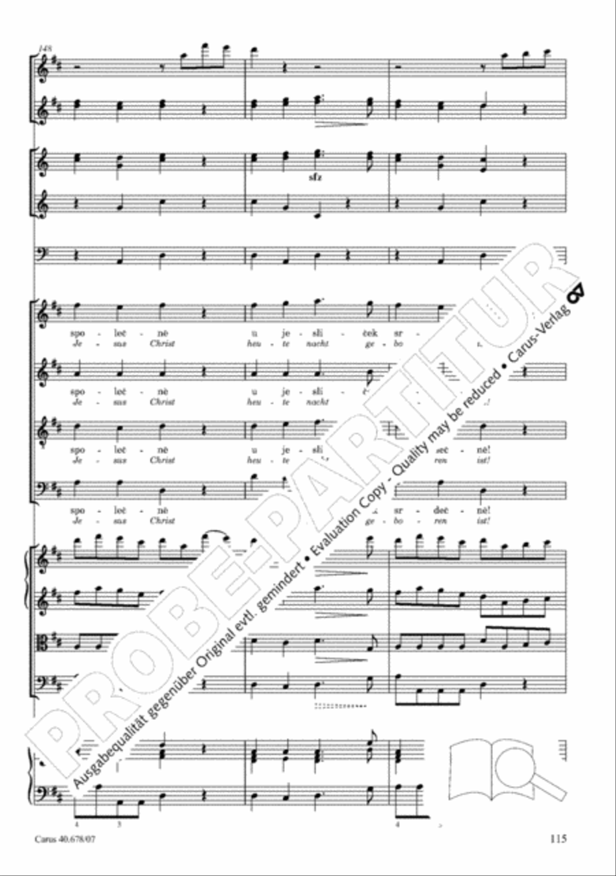 Missa pastoralis bohemica 4-Part scores gallery preview page 128