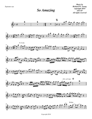 So Amazing- Soprano Sax