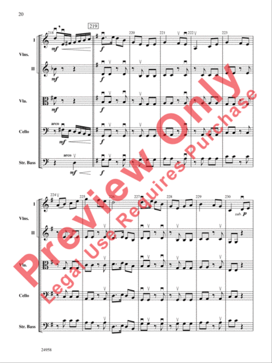 Dreams of a Midsummer Night String Orchestra scores gallery preview page 21