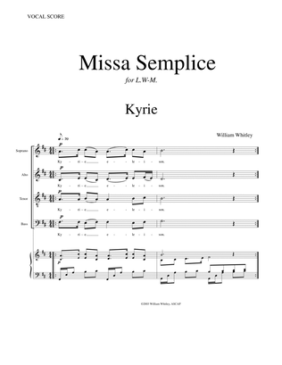 Missa Semplice (2003) for SATB Chorus and Piano