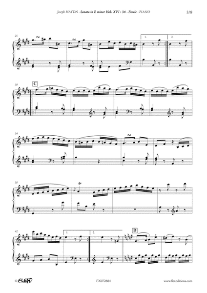 Sonata in E minor Hob. XVI:34 - Finale image number null