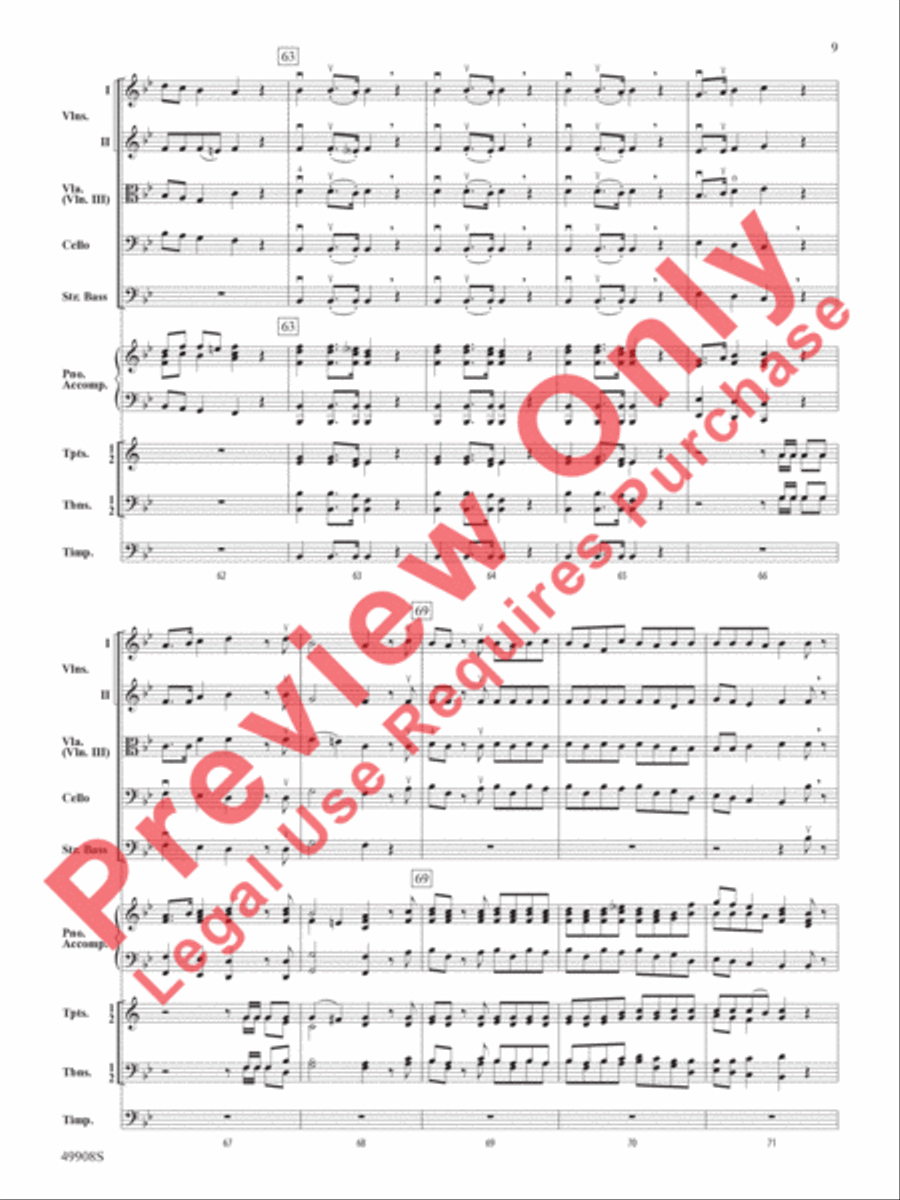 Zadok the Priest String Orchestra scores gallery preview page 10