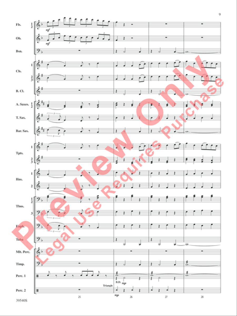 Carols from the British Isles Concert Band scores gallery preview page 10