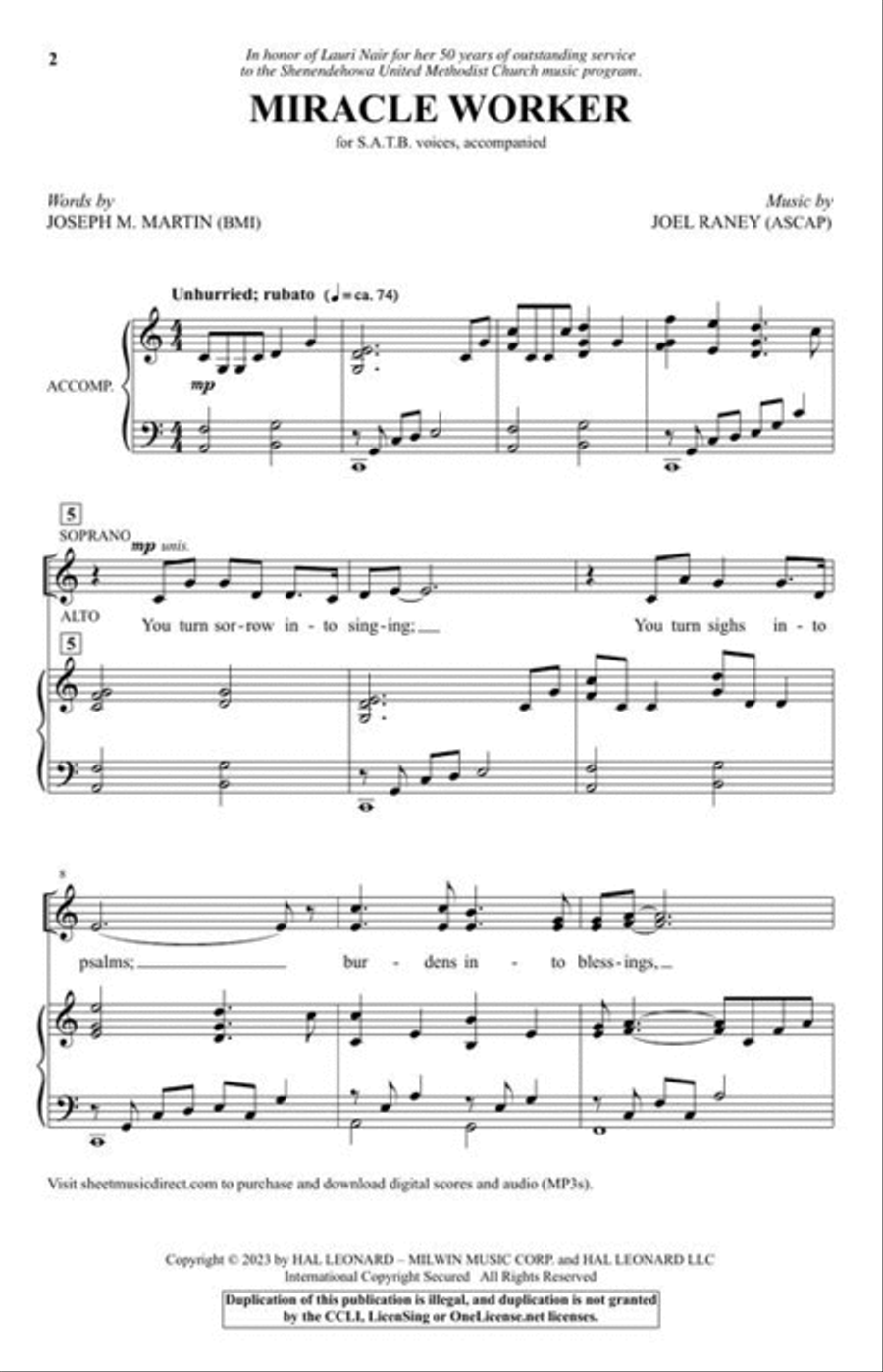 Miracle Worker Miracle Worker 4-Part scores gallery preview page 3