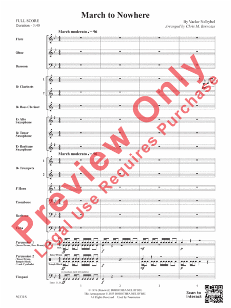 March to Nowhere March to Nowhere Concert Band scores gallery preview page 4