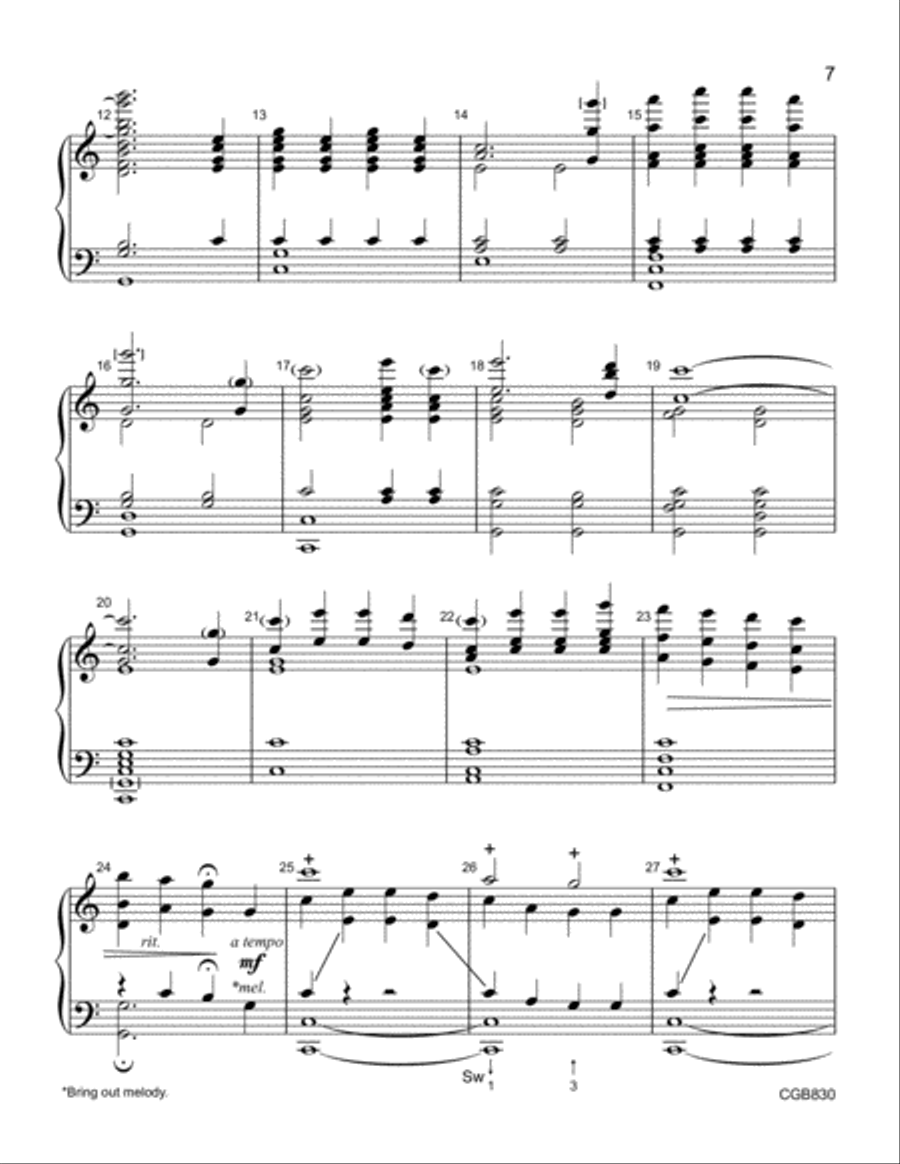 Spring Ring! (3-5 octaves) (Reproducible music for handbells or handchimes 5-Octaves scores gallery preview page 8