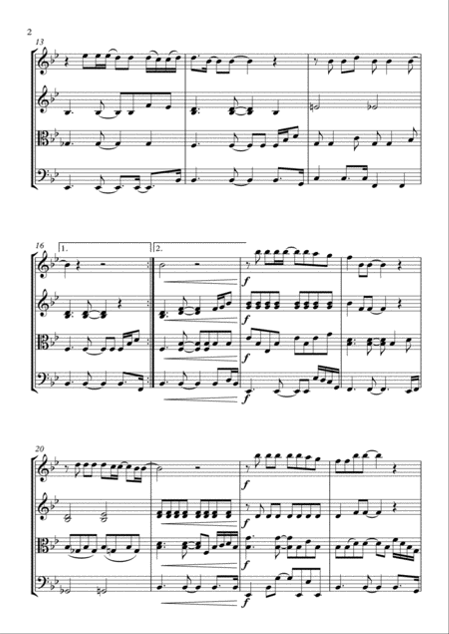 Make You Feel My Love String Quartet scores gallery preview page 3