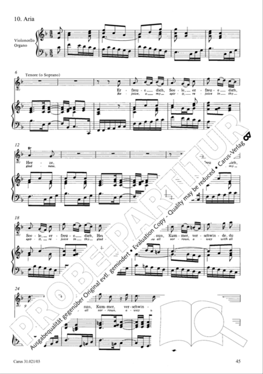 Lord my God, my heart and soul were sore distressed (Ich hatte viel Bekummernis) STB scores gallery preview page 46