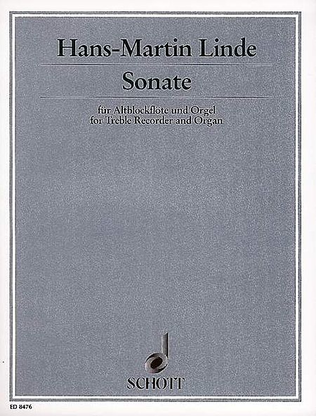 Book cover for Sonata for Treble Recorder & Organ