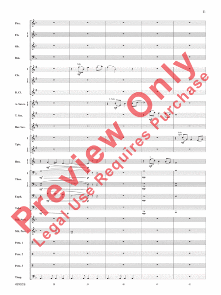An Ancient World Concert Band scores gallery preview page 12