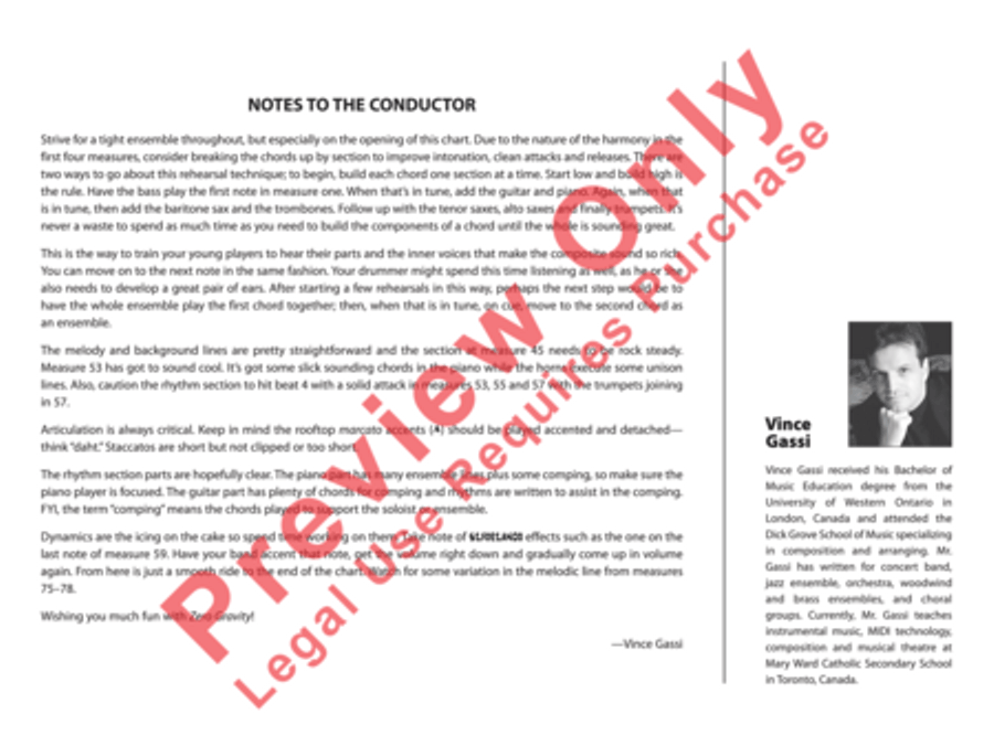 Zero Gravity Jazz Ensemble scores gallery preview page 3