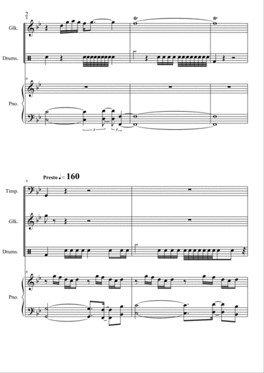 Altius Volemus, op. 16 Percussion Ensemble scores gallery preview page 4