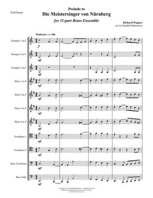 Prelude to Die Meistersinger for 11-part Brass Ensemble
