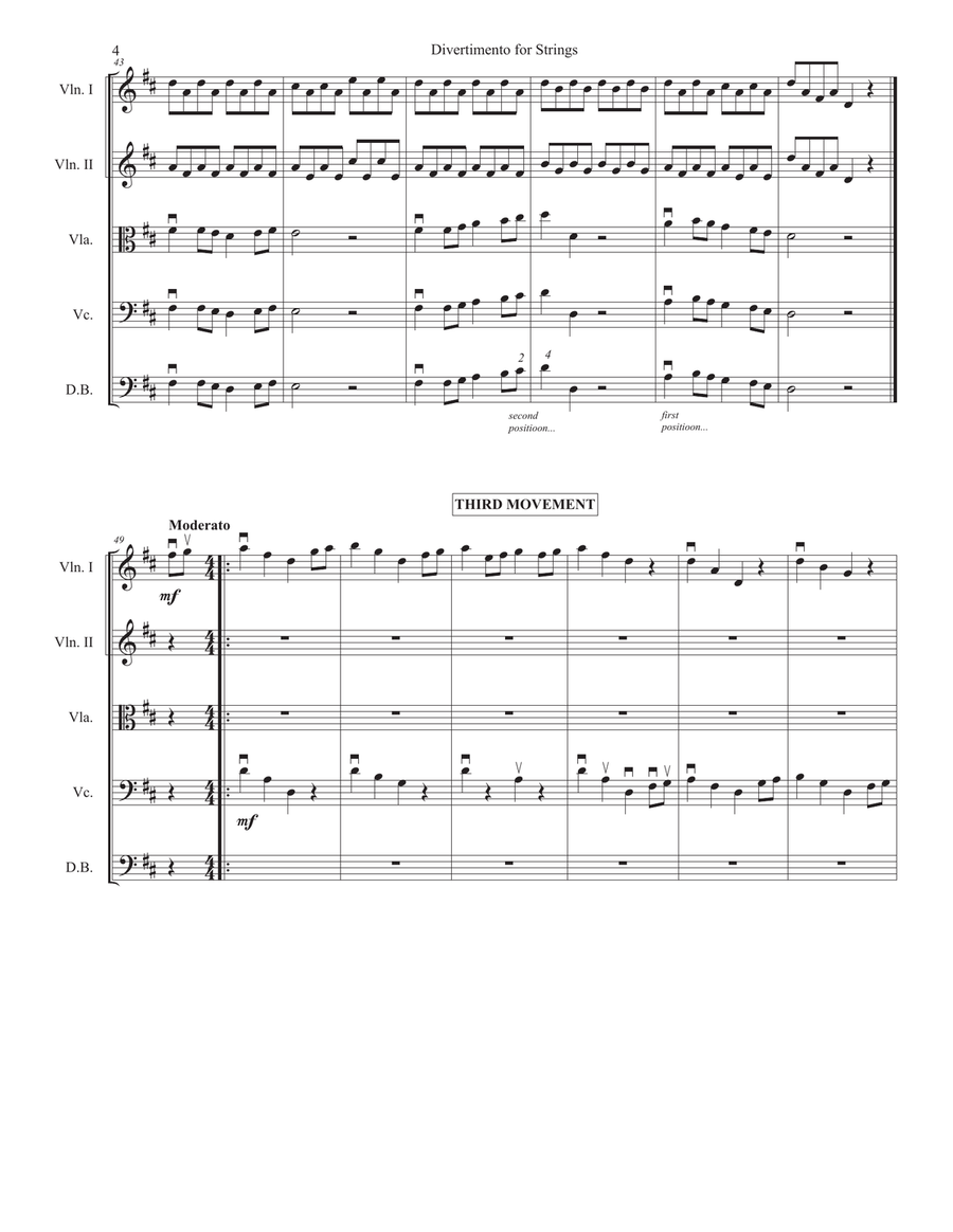 Divertimento for Strings String Orchestra scores gallery preview page 6