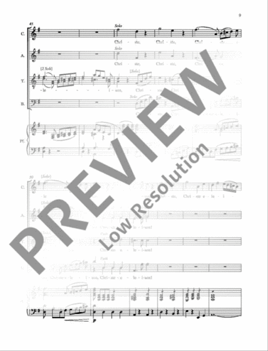 Missa sancta No. 2 G major 4-Part scores gallery preview page 10