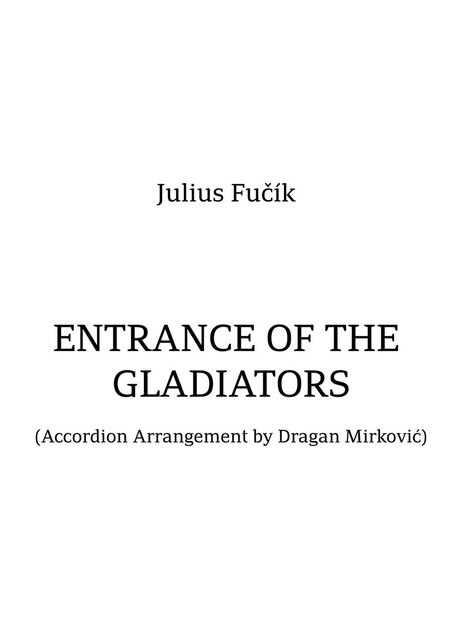 Entrance of the Gladiators, for Accordion image number null
