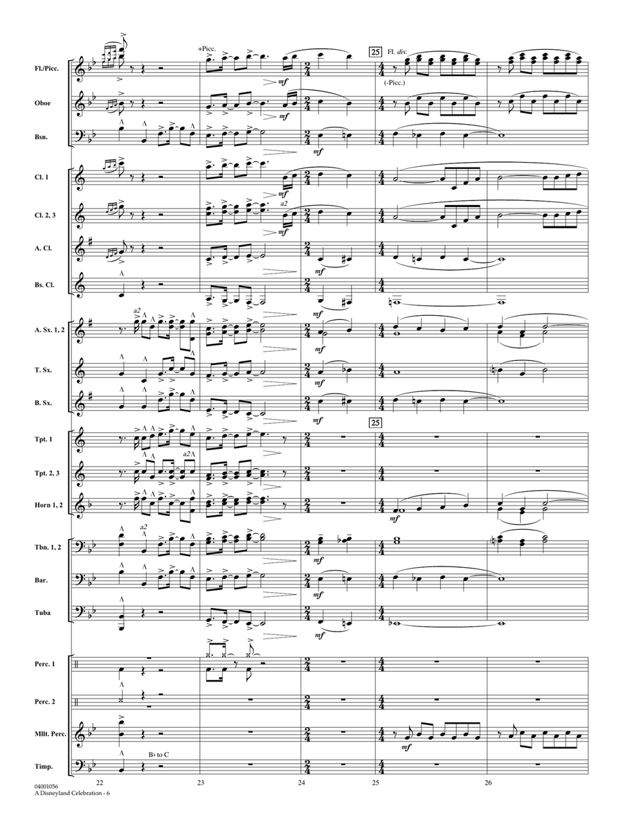 A Disneyland Celebration - Full Score Concert Band scores gallery preview page 6