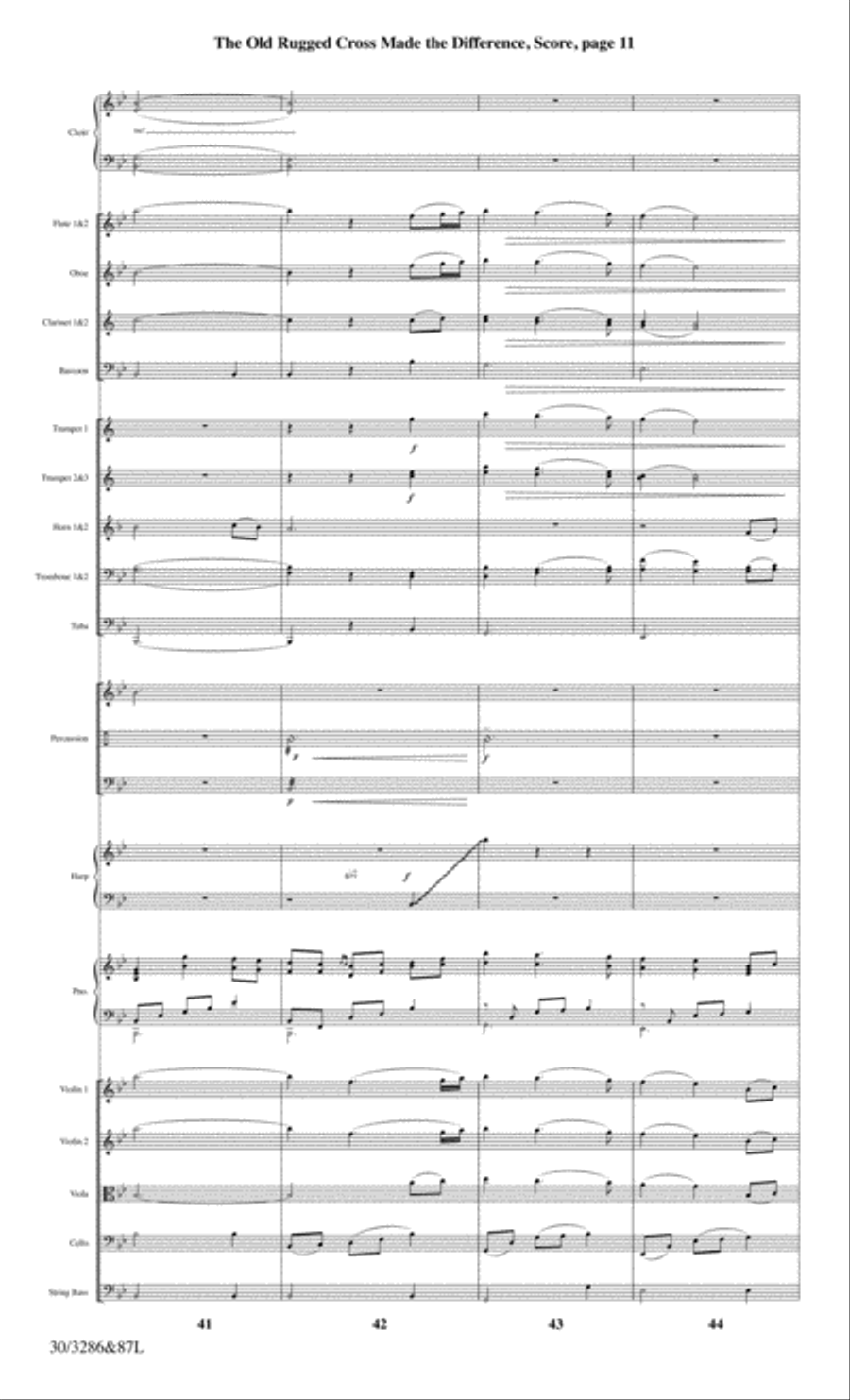 The Old Rugged Cross Made the Difference - Orchestral Score and Parts Choir scores gallery preview page 14