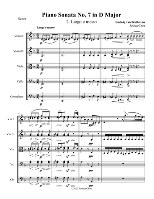 Book cover for Piano Sonata No. 7, Movement 2