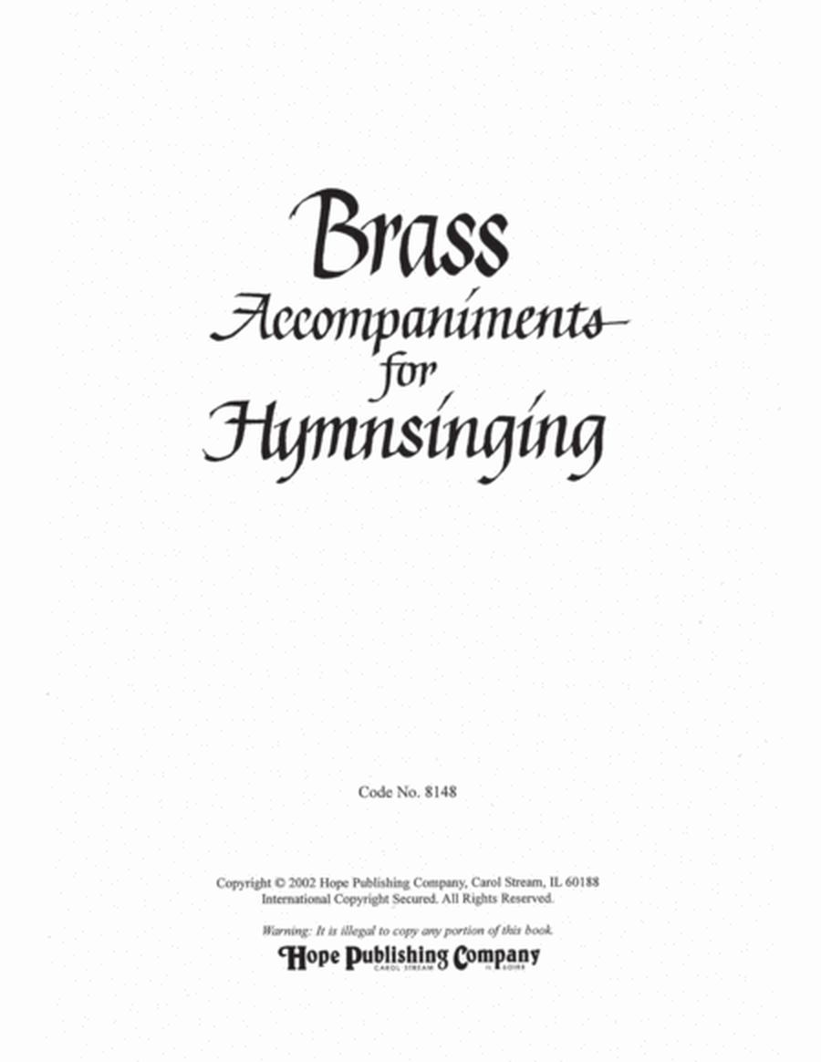Brass Accompaniments for Hymnsinging-Digital Download