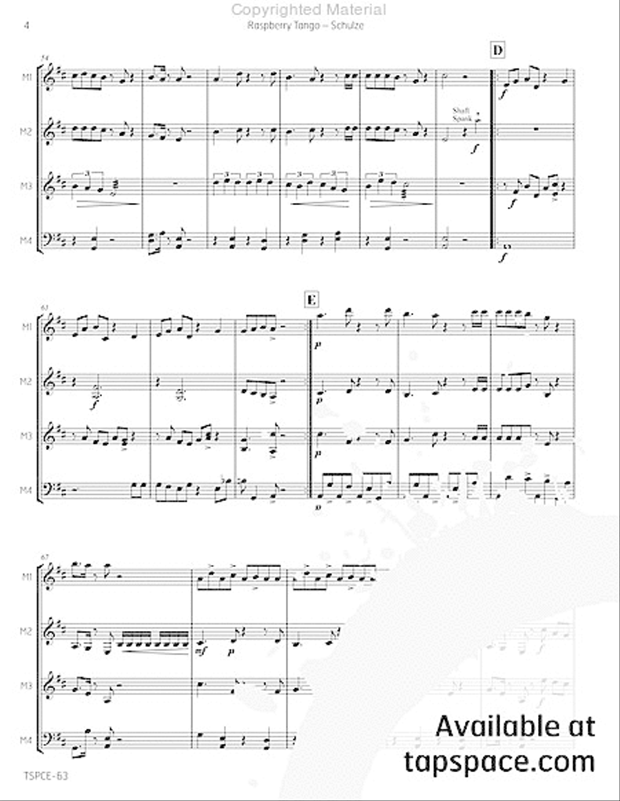 Raspberry Tango Percussion Ensemble scores gallery preview page 7