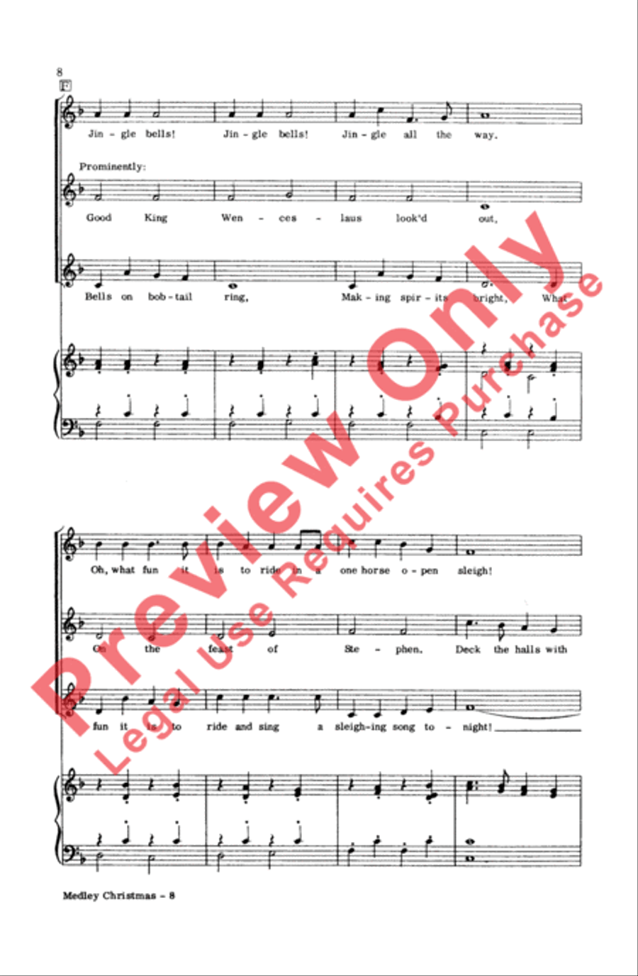 Medley Christmas Medley Christmas Women's Choir scores gallery preview page 8