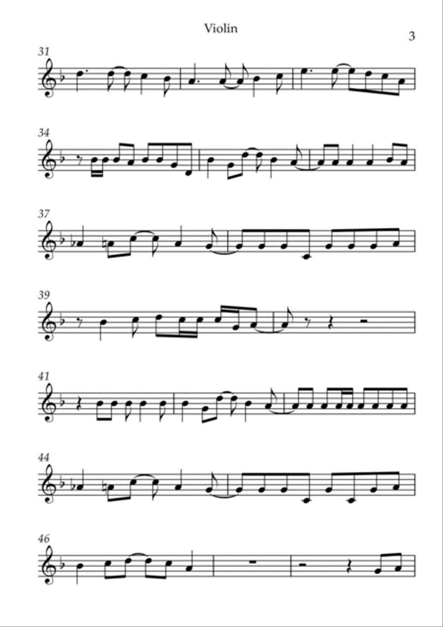 Starman Violin Solo scores gallery preview page 3