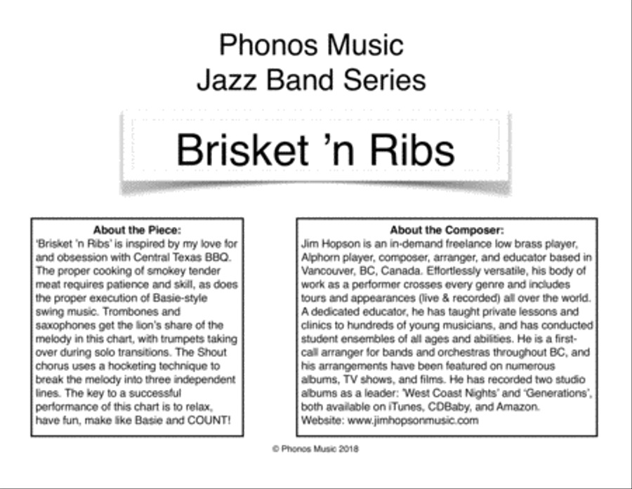 Brisket 'n Ribs Jazz Ensemble scores gallery preview page 2