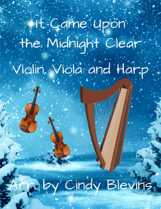 Book cover for It Came Upon the Midnight Clear, for Violin, Viola and Harp