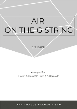 Book cover for AIR ON THE G STRING - HORN QUARTET