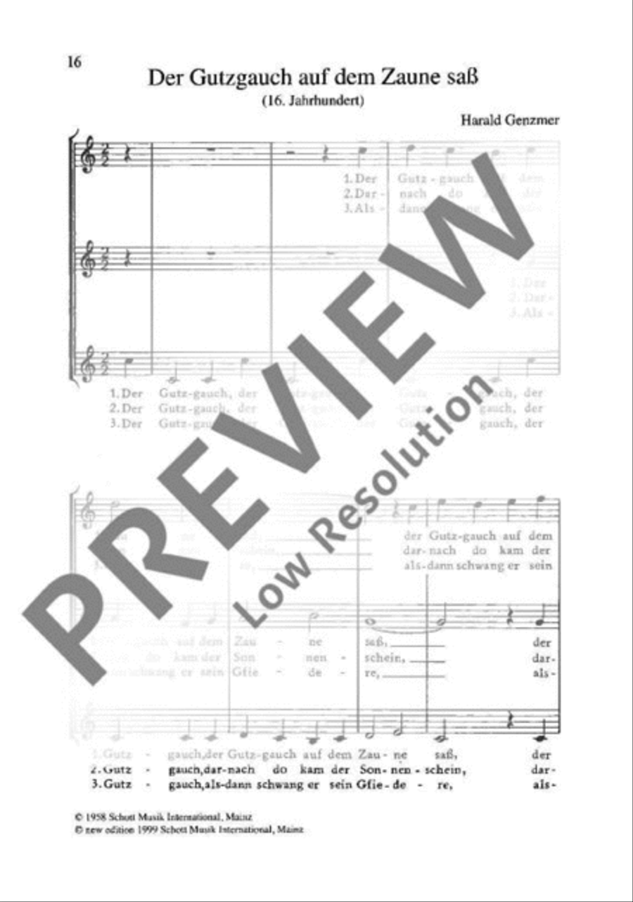 Alte Volkslieder in neuen Sätzen Women's Choir scores gallery preview page 17