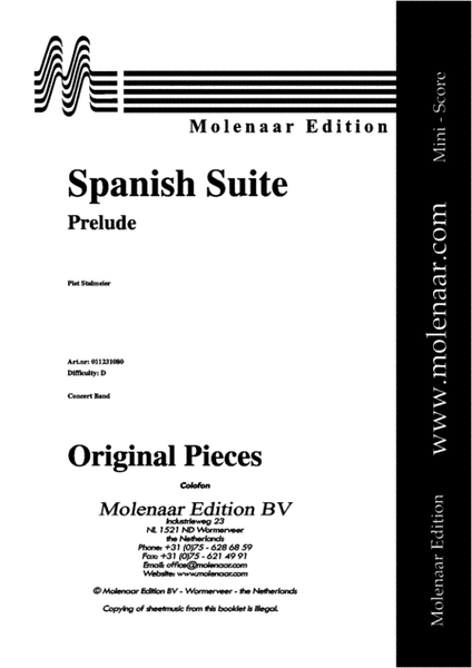 Spanish Suite by Piet Stalmeier Concert Band - Sheet Music