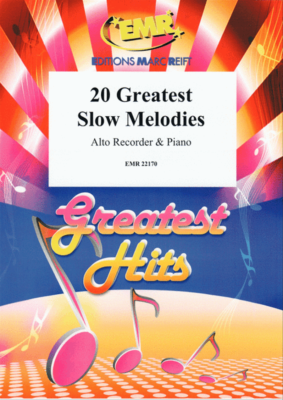 20 Greatest Slow Melodies Alto Recorder scores gallery preview page 1