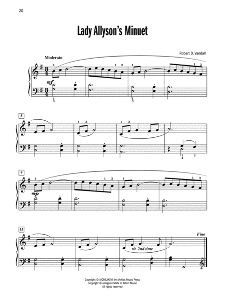 Celebrated Piano Solos, Book 1 Easy Piano scores gallery preview page 5