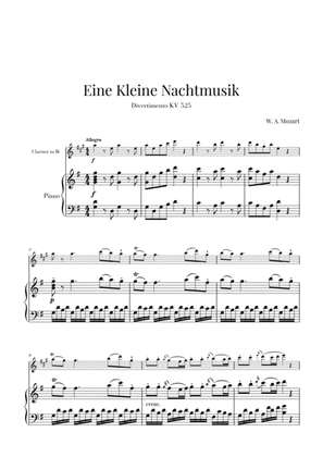 Book cover for Eine Kleine Nachtmusik for Clarinet and Piano