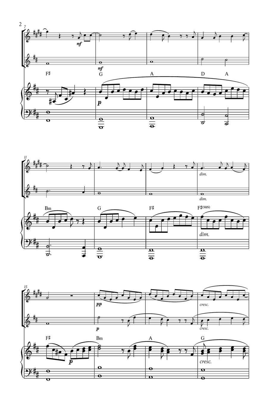 Mary, Did You Know? Woodwind Duet scores gallery preview page 2