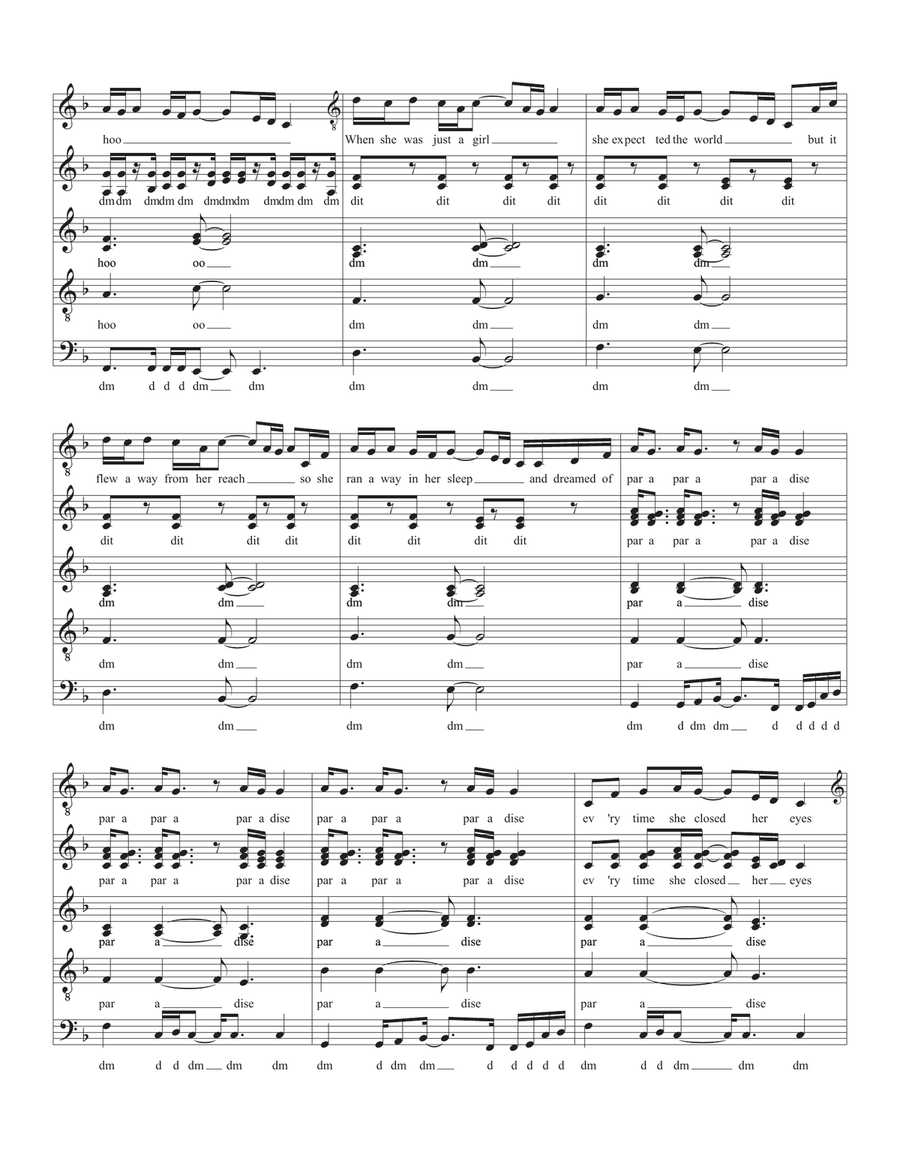 Paradise Divisi scores gallery preview page 2