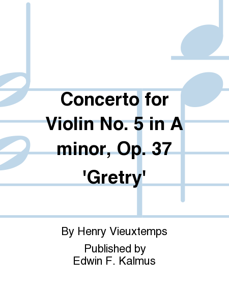 Concerto for Violin No. 5 in A minor, Op. 37 'Gretry' image number null