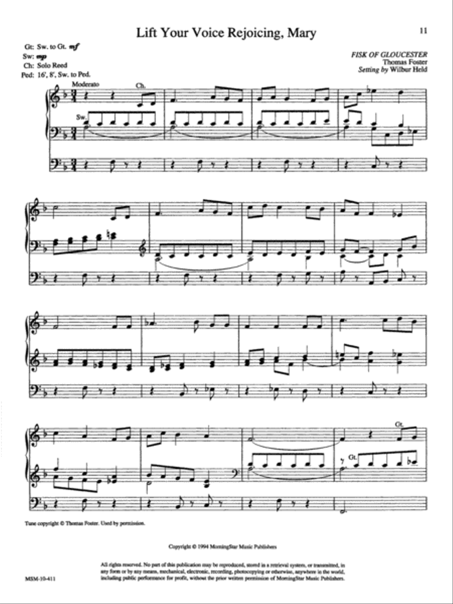 Lift Your Voice Rejoicing, Mary Voice scores gallery preview page 1