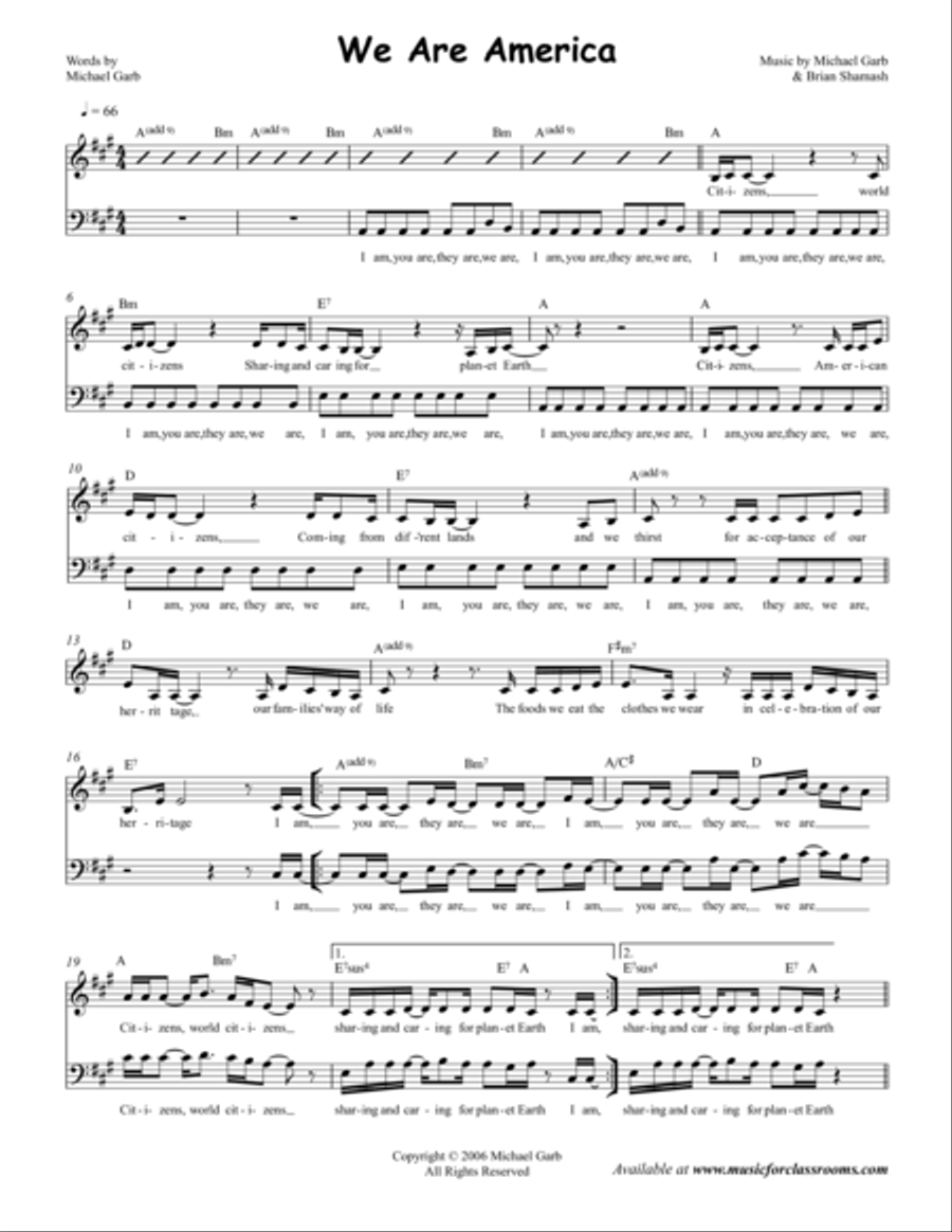 We Are America We Are America Large Ensemble scores gallery preview page 1