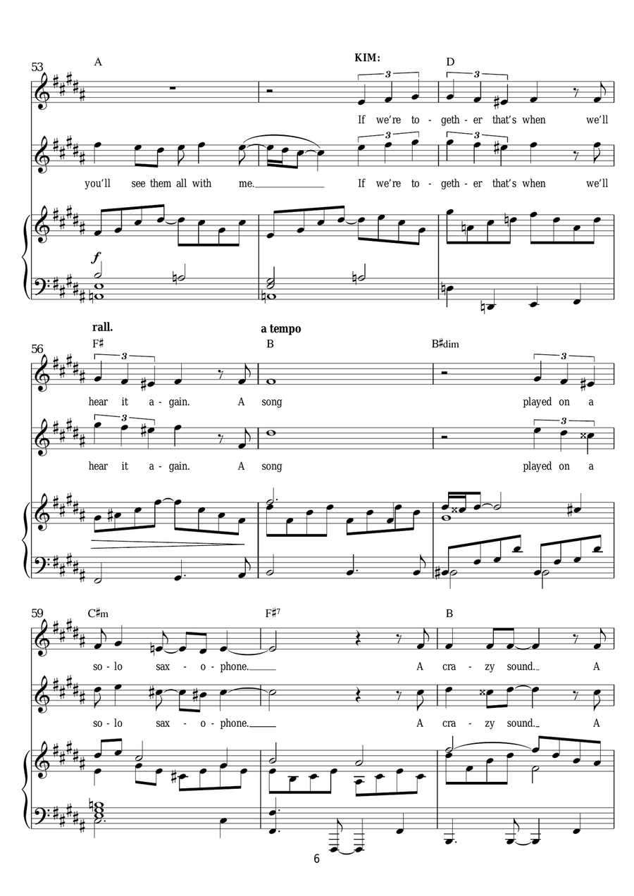 The Last Night Of The World (from Miss Saigon) Voice scores gallery preview page 6